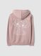 Pink hooded sweatshirt in pure cotton with Lilo & Stitch print_6