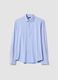 Camicia traspirante azzurra in tessuto elasticizzato 4 Way Stretch slim fit_0