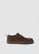 Classic brown genuine leather lace-up shoes_0