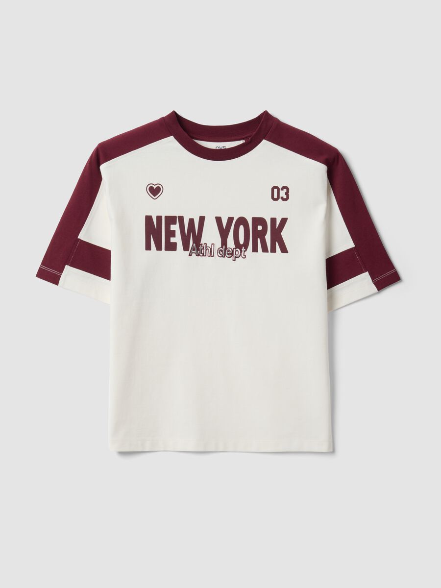 T-shirt bianca in puro cotone con girocollo_3