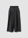 Pantaloni grigi in misto viscosa wide leg_0