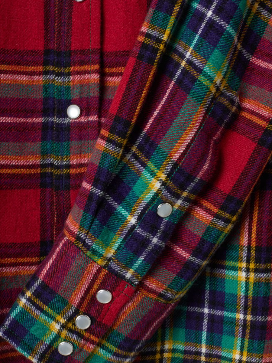 Pure cotton tartan check flannel shirt, regular fit_1