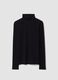 Black ribbed stretch-cotton crew-neck T-shirt, regular fit_0