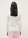 White pure cotton nightshirt regular fit with henley collar_2