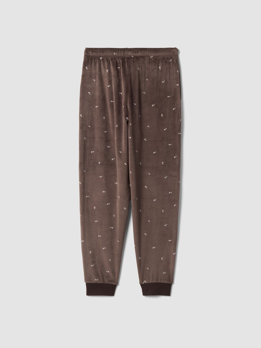 Brown stretch-fabric pyjama trousers_2