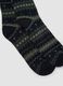 Blue knee-high socks in cotton and stretch wool_1