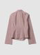 قميص بوبلين من القطن الخالص بقصّة ضيقة بنقشة مربعات باللون الوردي_2