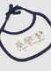 Bipack di bavaglini azzurri e bianchi in puro cotone organico con stampa Disney_2