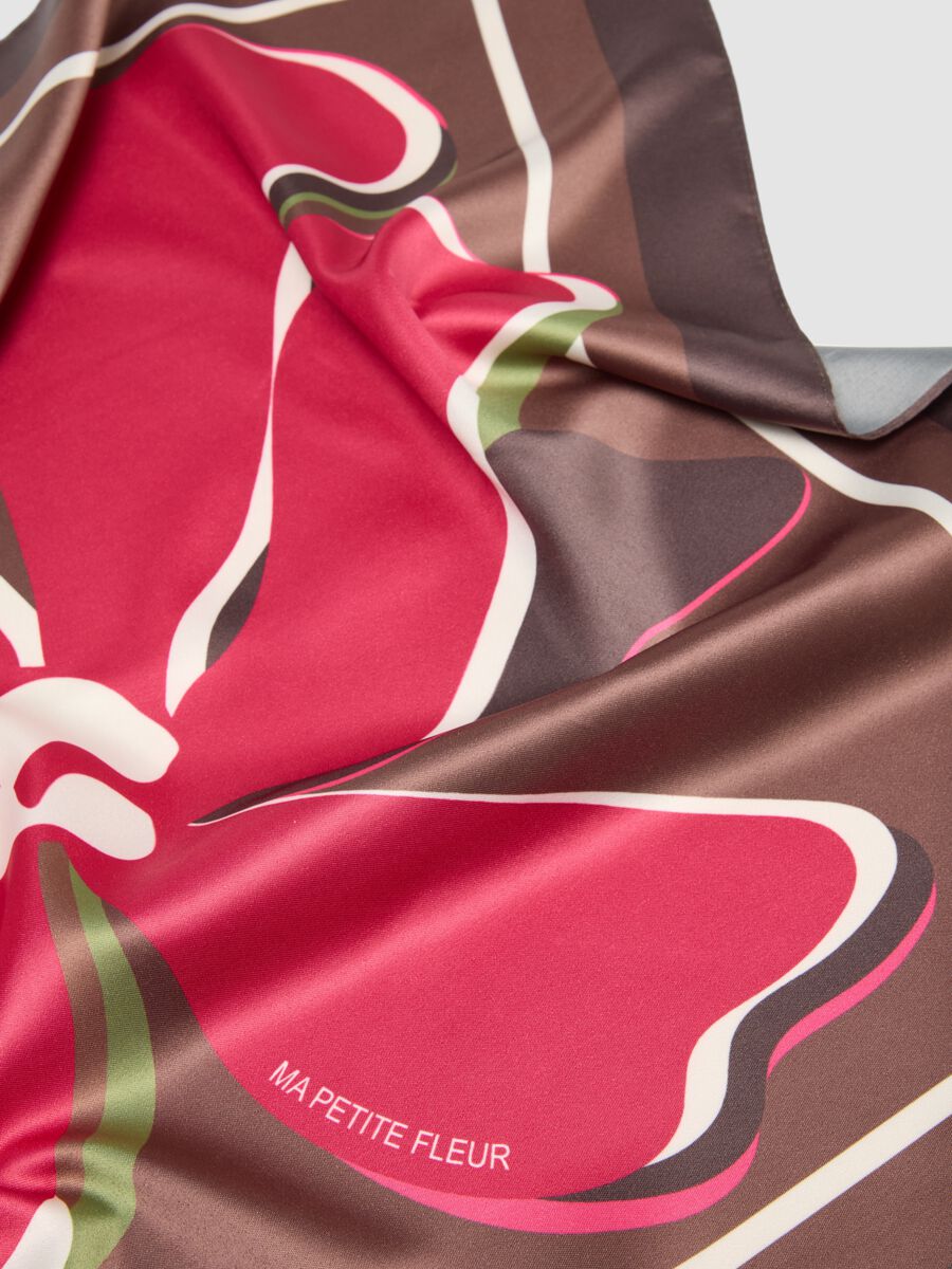 Brown floral-pattern scarf_2