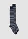 Blue striped knee-high socks in stretch cotton_0