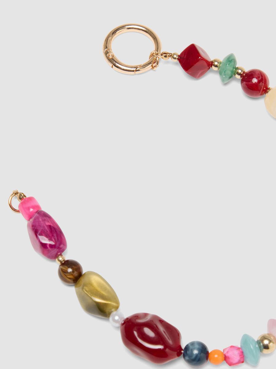 Multicolour beaded bracelet with ring clasp_2