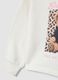 White hooded sweatshirt with teddy bear print in cotton blend_3