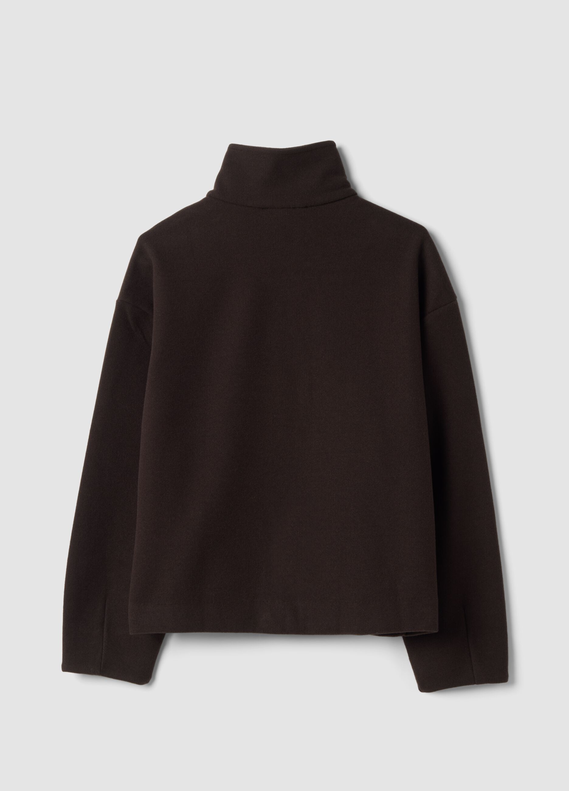 Giacca marrone in misto viscosa regular fit