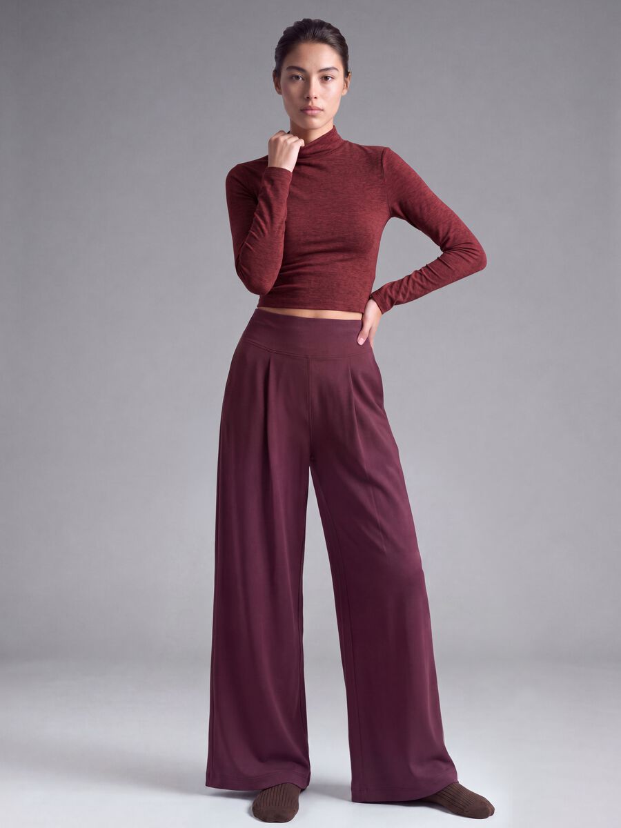 Purple wide-leg stretch sports trousers ALTAVIA STUDIO_1