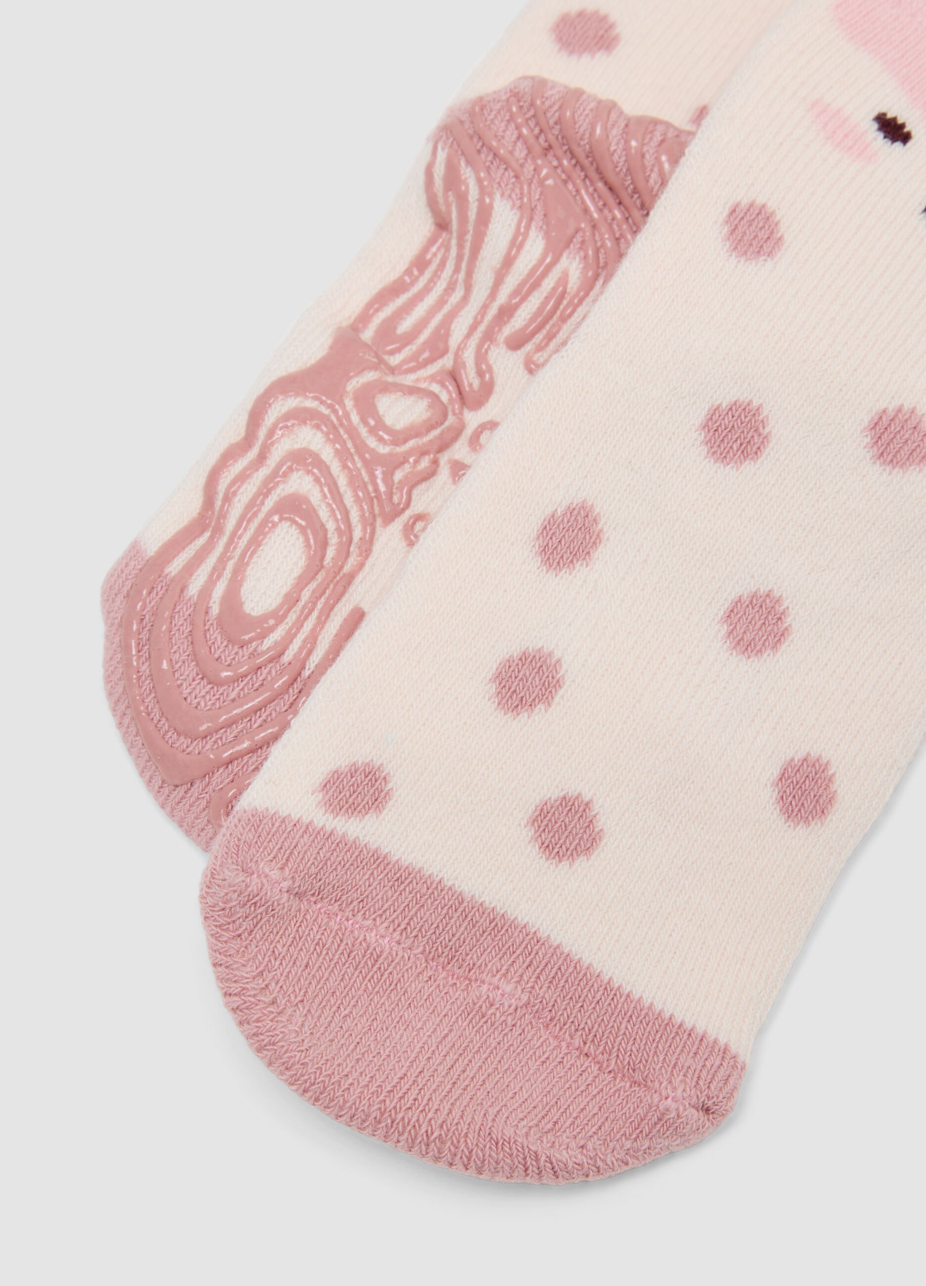 Bipack di calze rosa in cotone organico elasticizzato