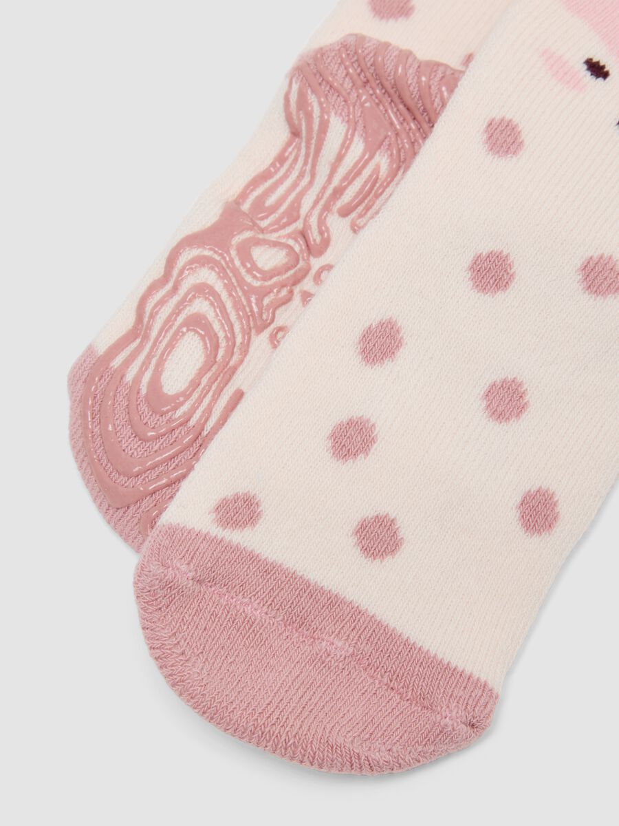 Bipack di calze rosa in cotone organico elasticizzato_2