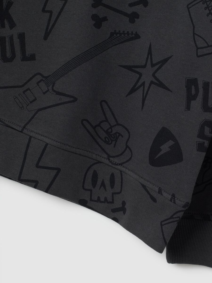 Children's oversized pure cotton black sweatshirt_3
