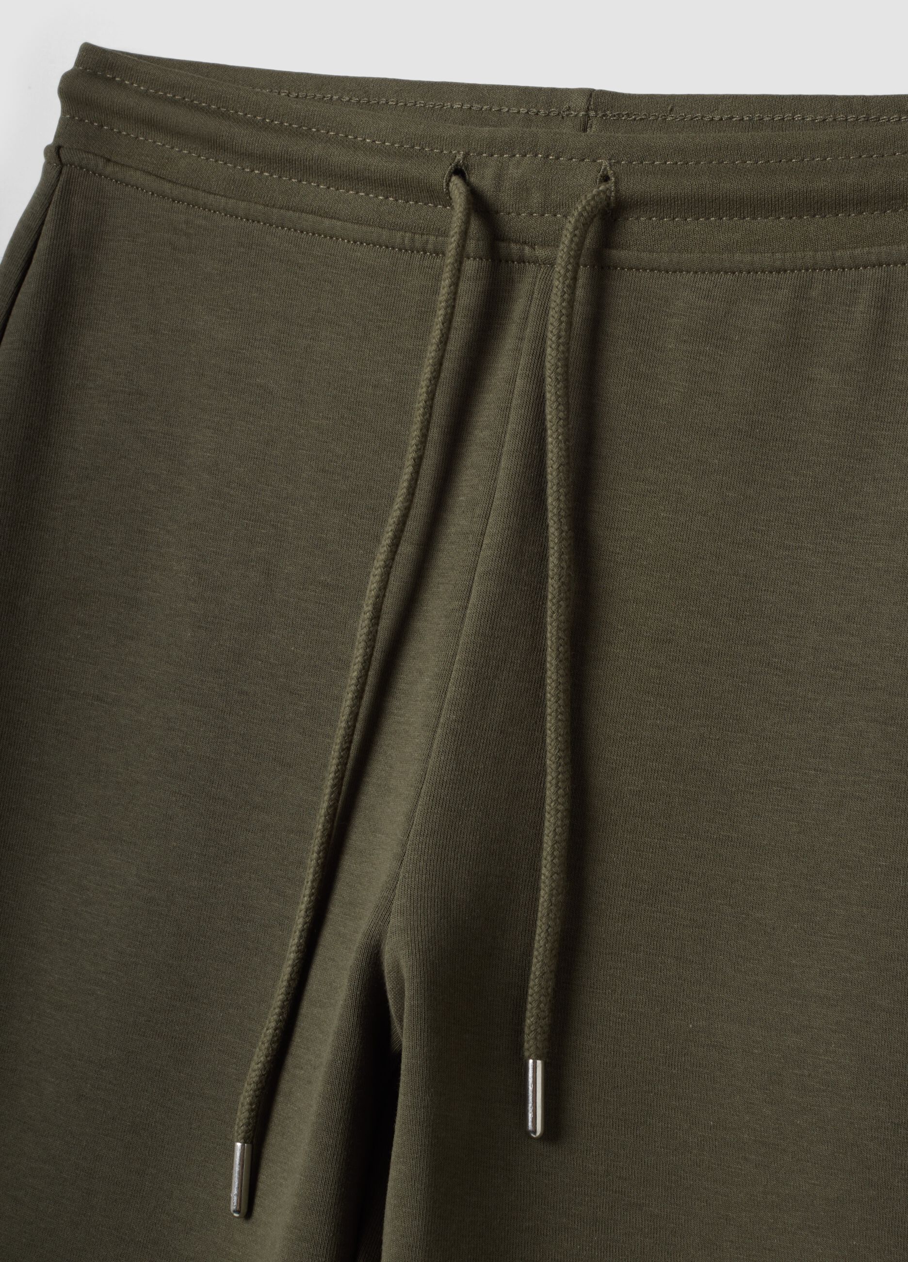 Green flared joggers in stretch organic cotton