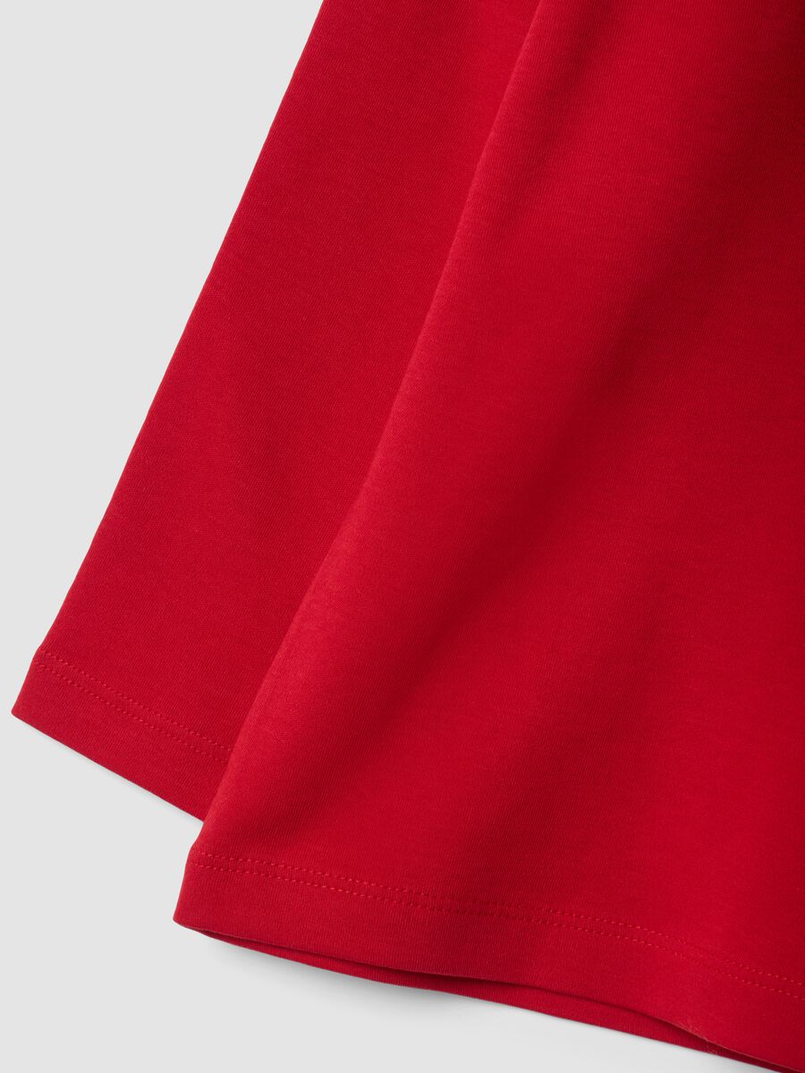 Red organic cotton crew-neck T-shirt_3