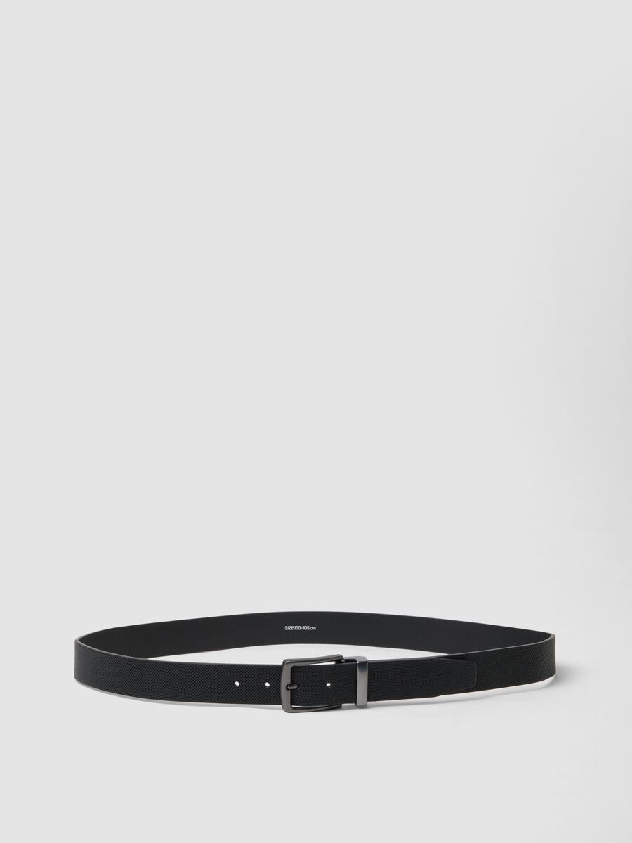 Black belt with rectangular buckle_0