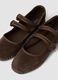 Brown ballet flats with double strap_1