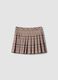 Brown pleated skirt in stretch viscose_3