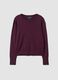 Maglia viola in misto viscosa a girocollo_4