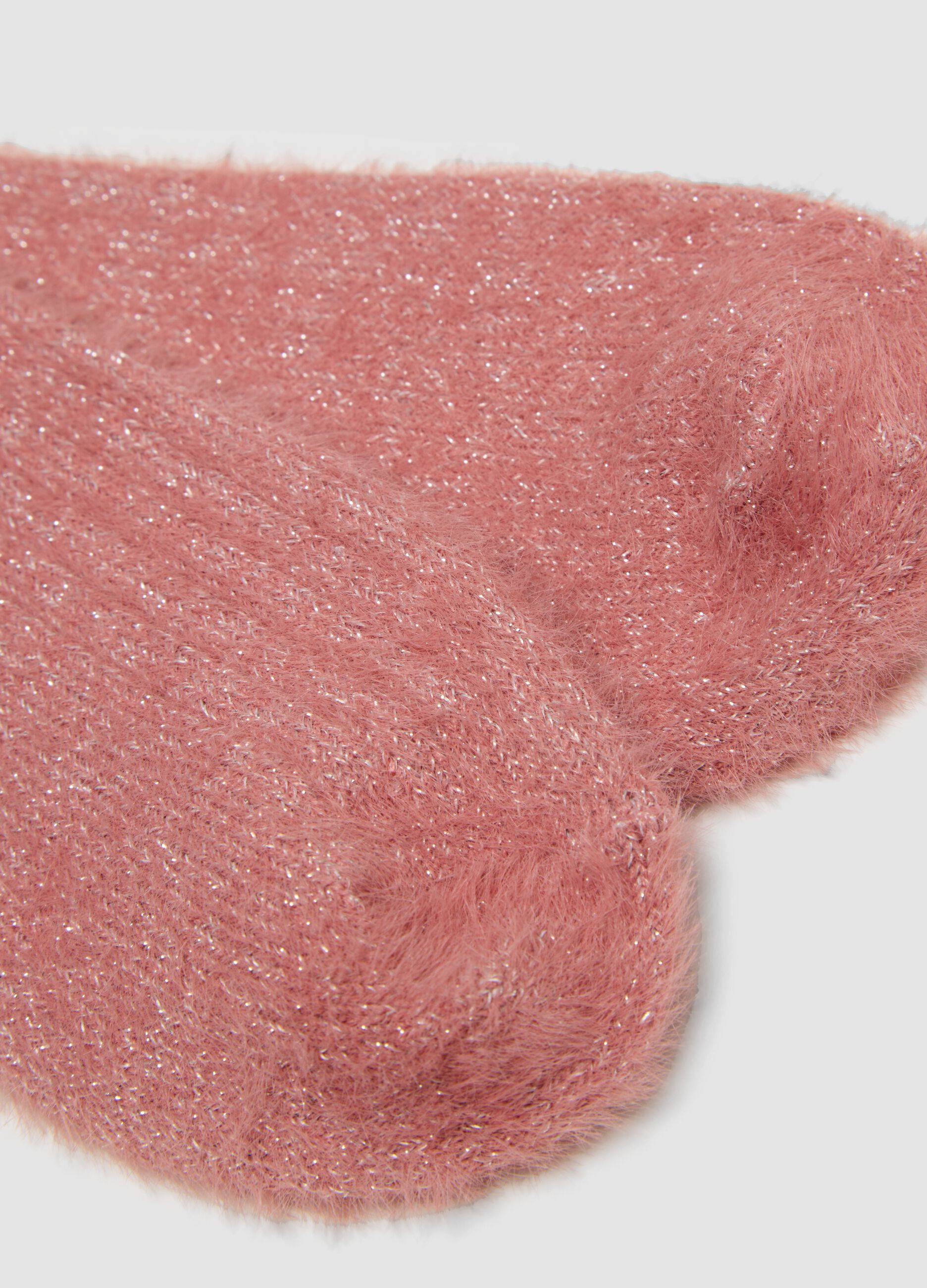Bipack di calzini rosa chiaro e malva in tessuto elasticizzato