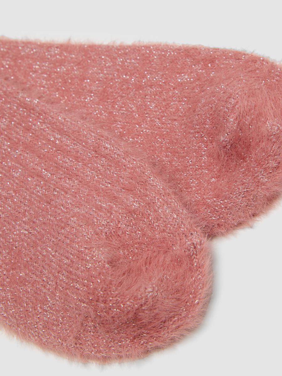 2-pack of light pink and mauve stretch socks_2