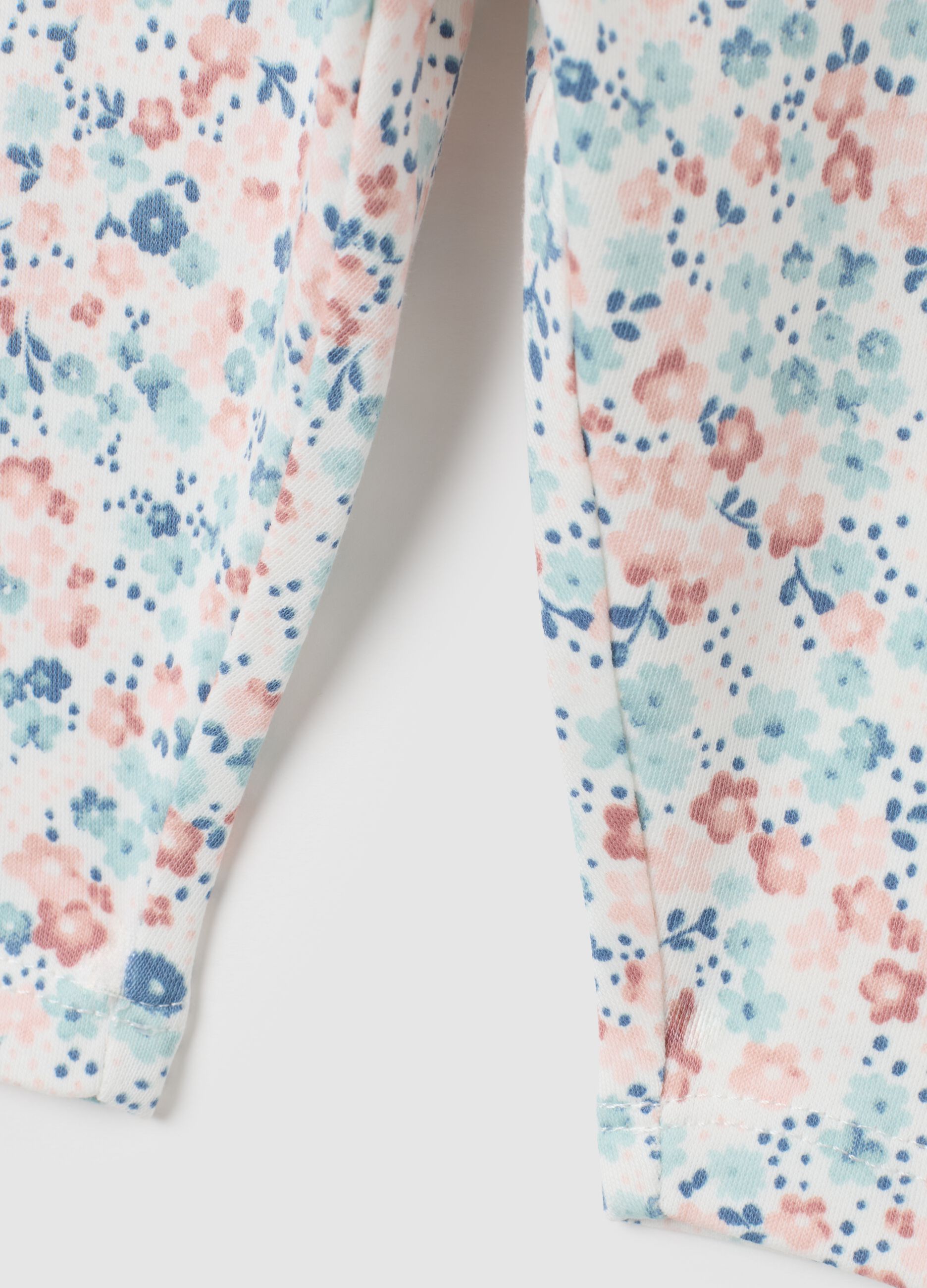 Baby Girl's Slim Fit Multicolour Pure Cotton Leggings