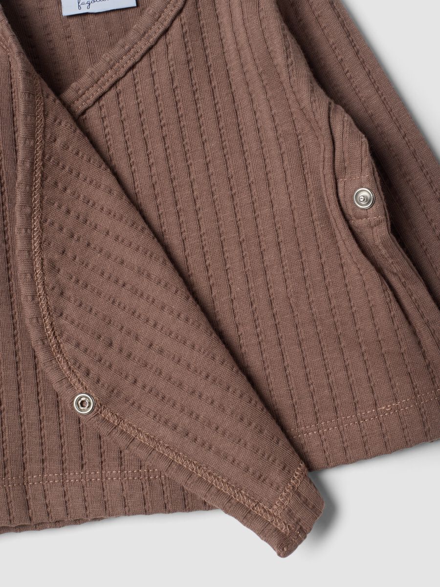 Brown ribbed set in pure organic cotton_3