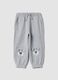 Grey cotton-viscose blend joggers_0