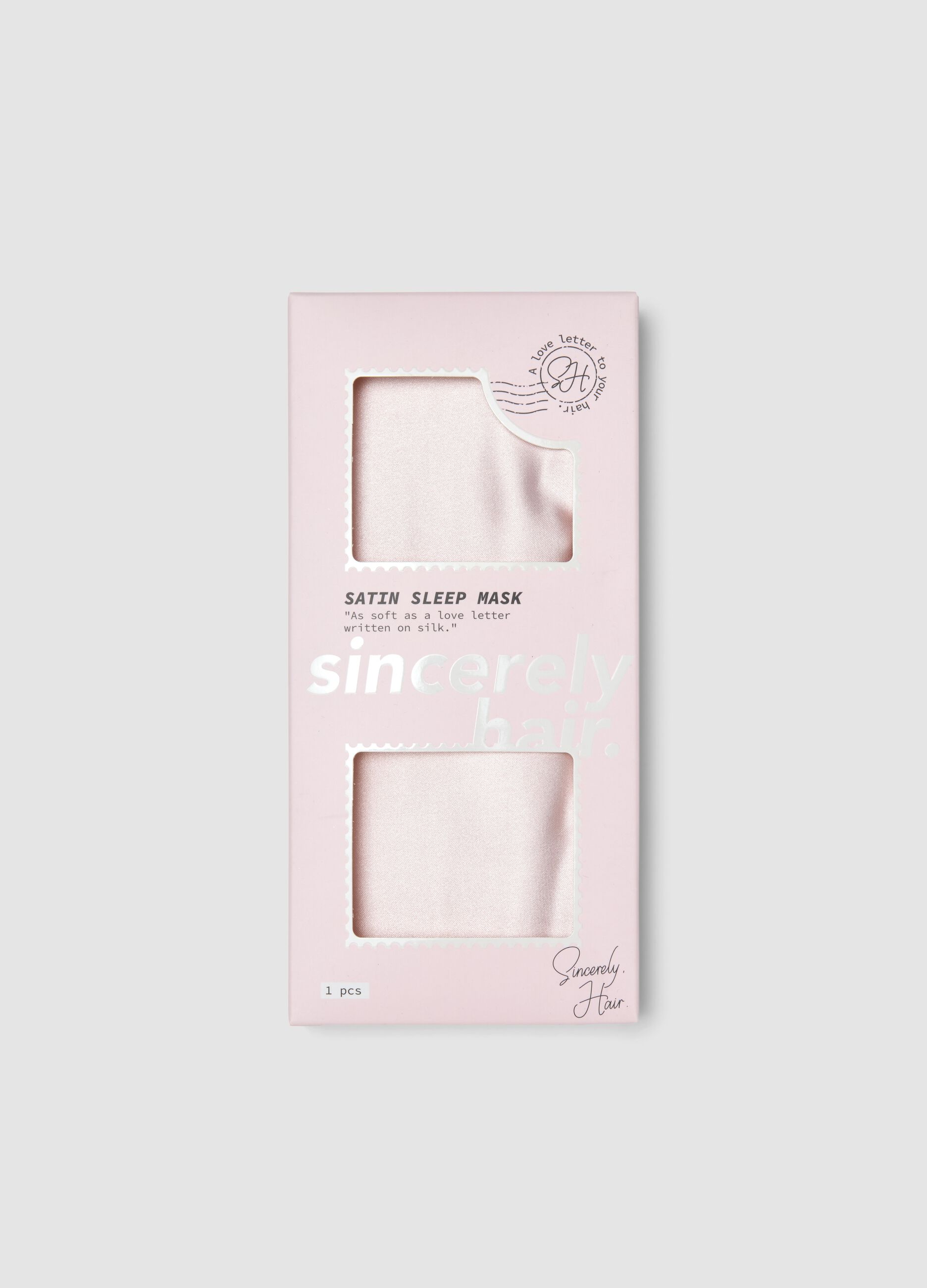 SINCERELY HAIR قناع نوم ساتان وردي