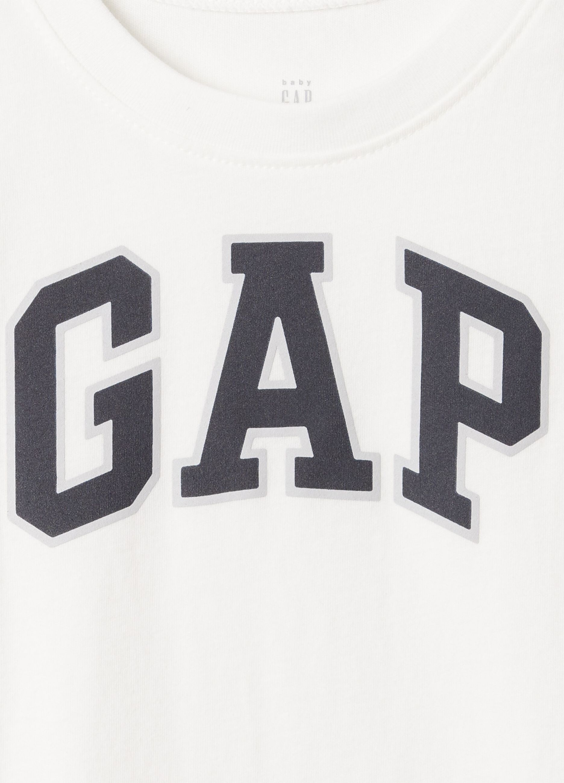 White Short Sleeve T-shirt with GAP Logo
