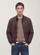 Giubbotto marrone regular fit con zip_0