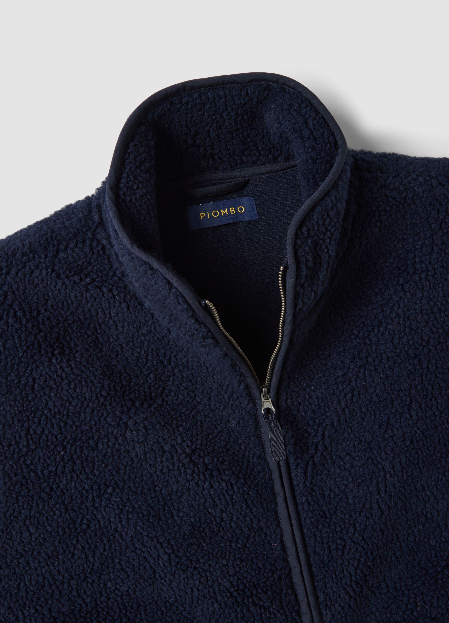 Gilet blu con colletto regular fit