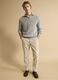 Light grey wool-blend jumper with collar, regular fit_1