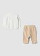 White two-piece set in pure organic cotton with Winnie the Pooh print_1