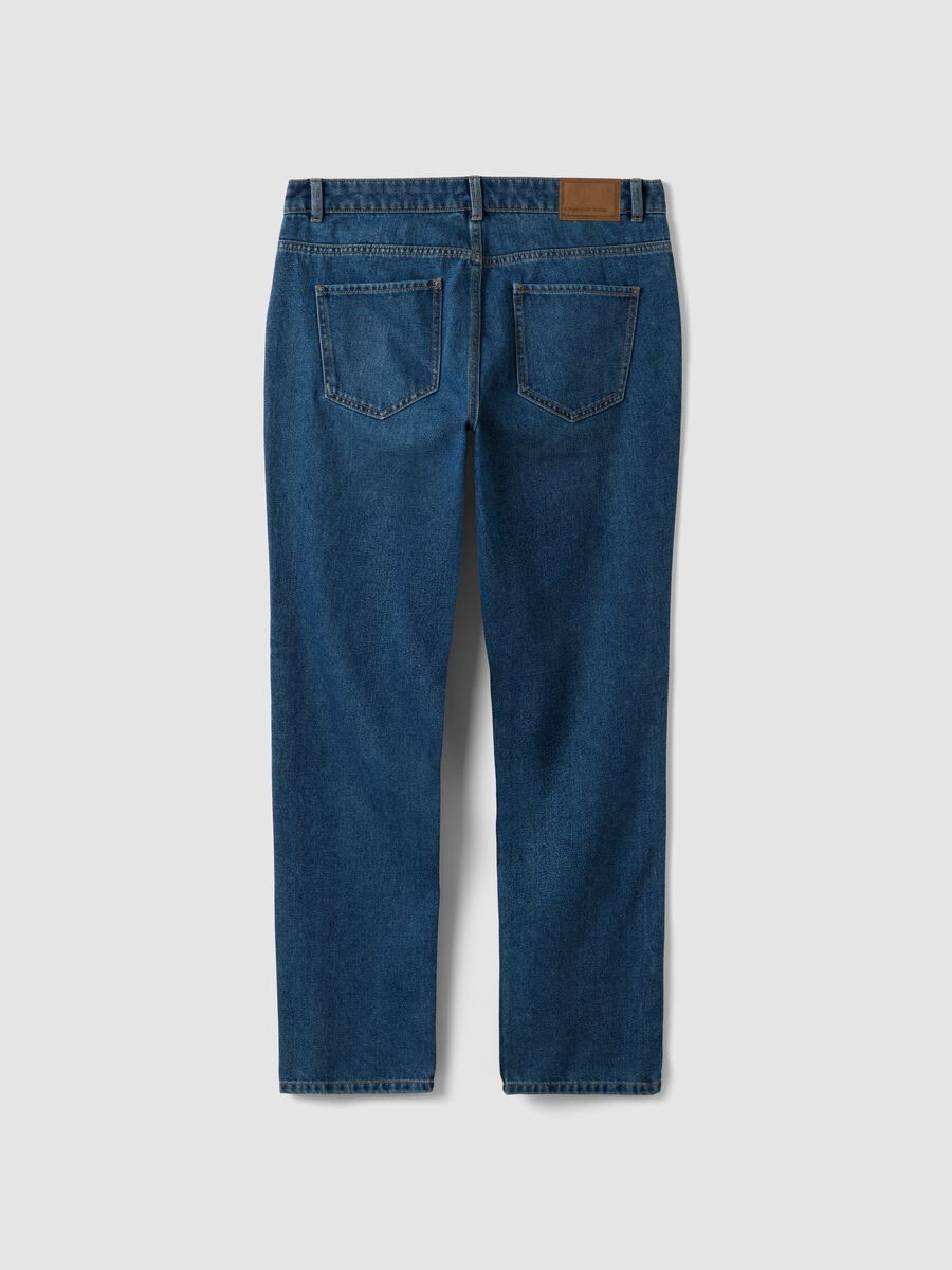 Blue denim jeans in cotton-viscose blend, regular fit_6
