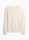 Men&rsquo;s ivory white long-sleeve stretch cotton T-shirt with GAP logo_3