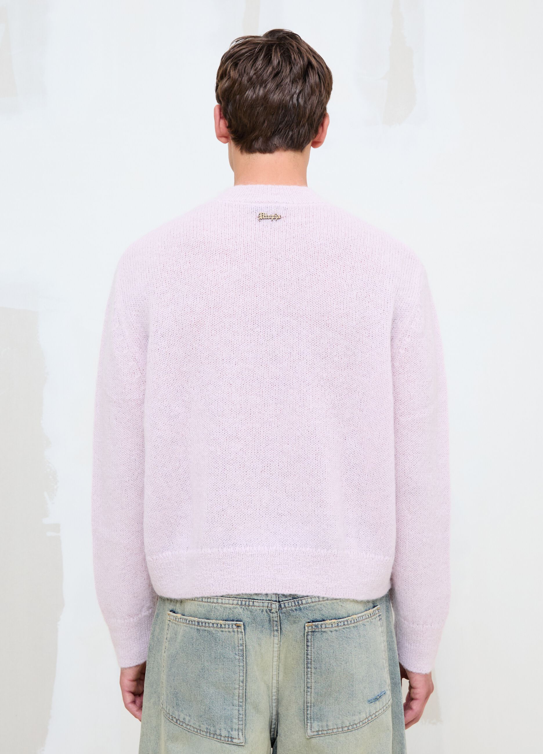 Light Pink Mohair Crew-Neck Jumper
