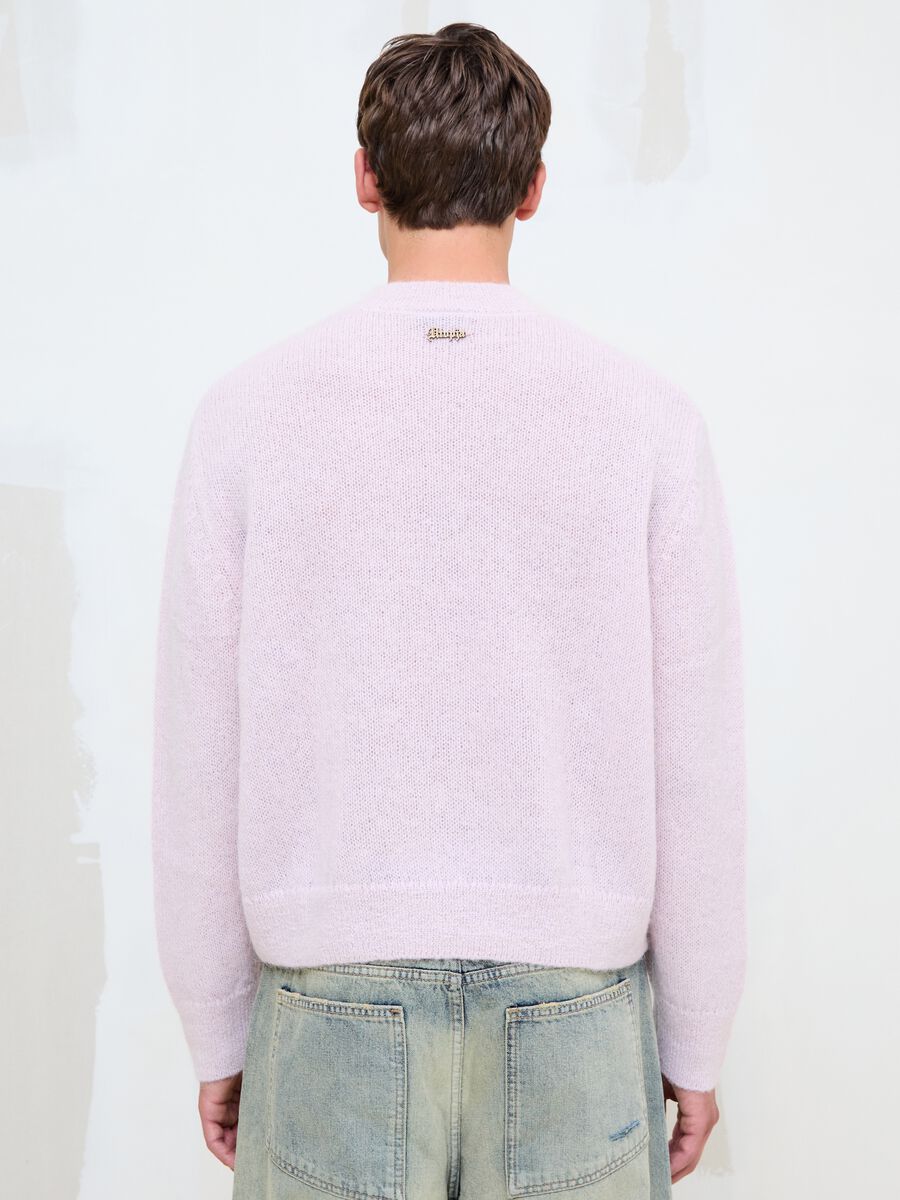 Light Pink Mohair Crew-Neck Jumper_4