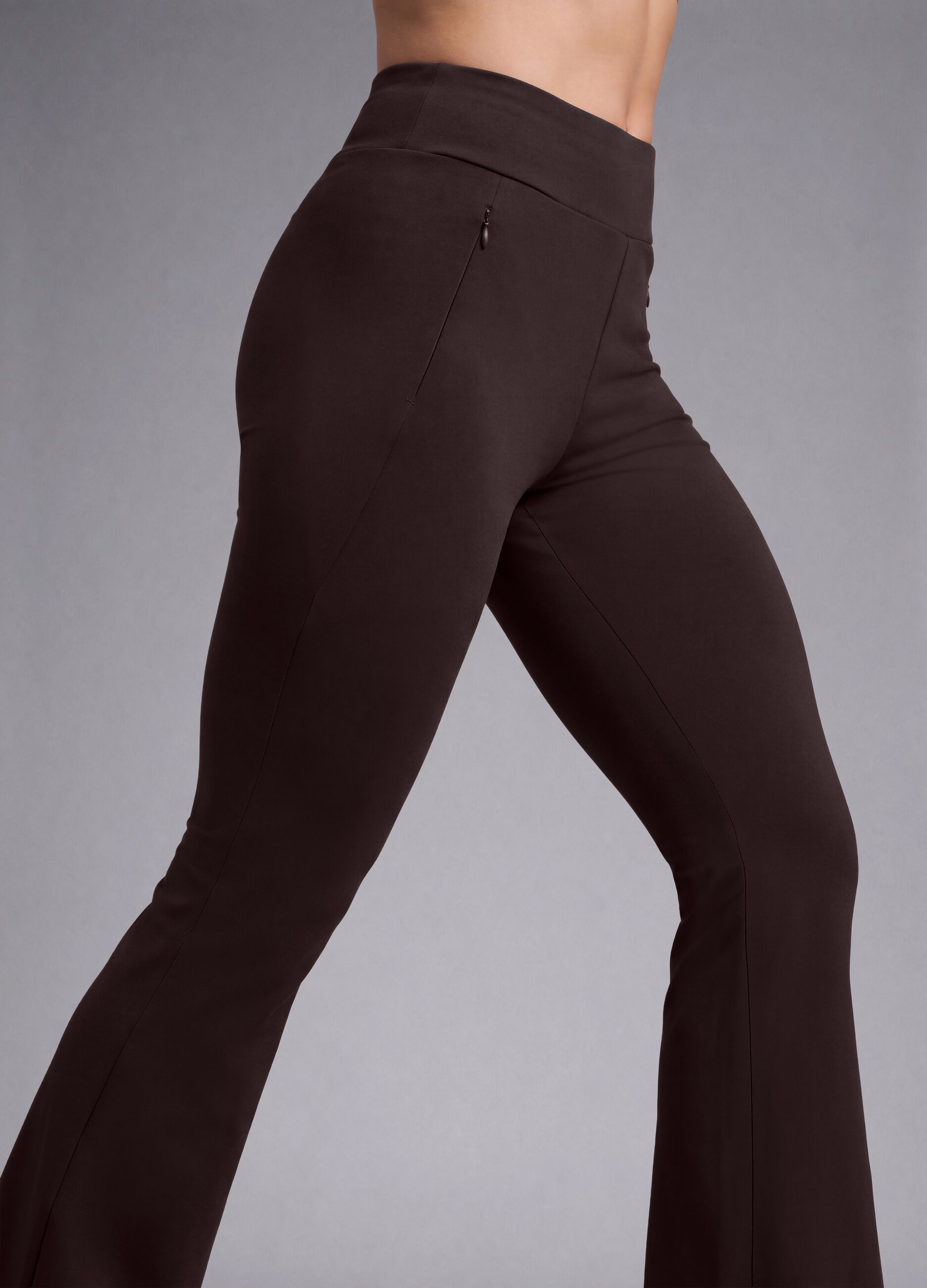 Brown flared stretch trousers ALTAVIA STUDIO