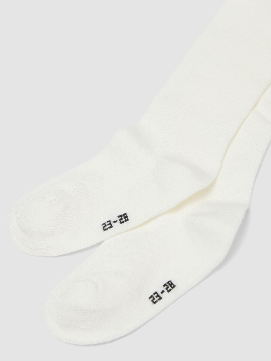 Collant bianco in tessuto elasticizzato_1