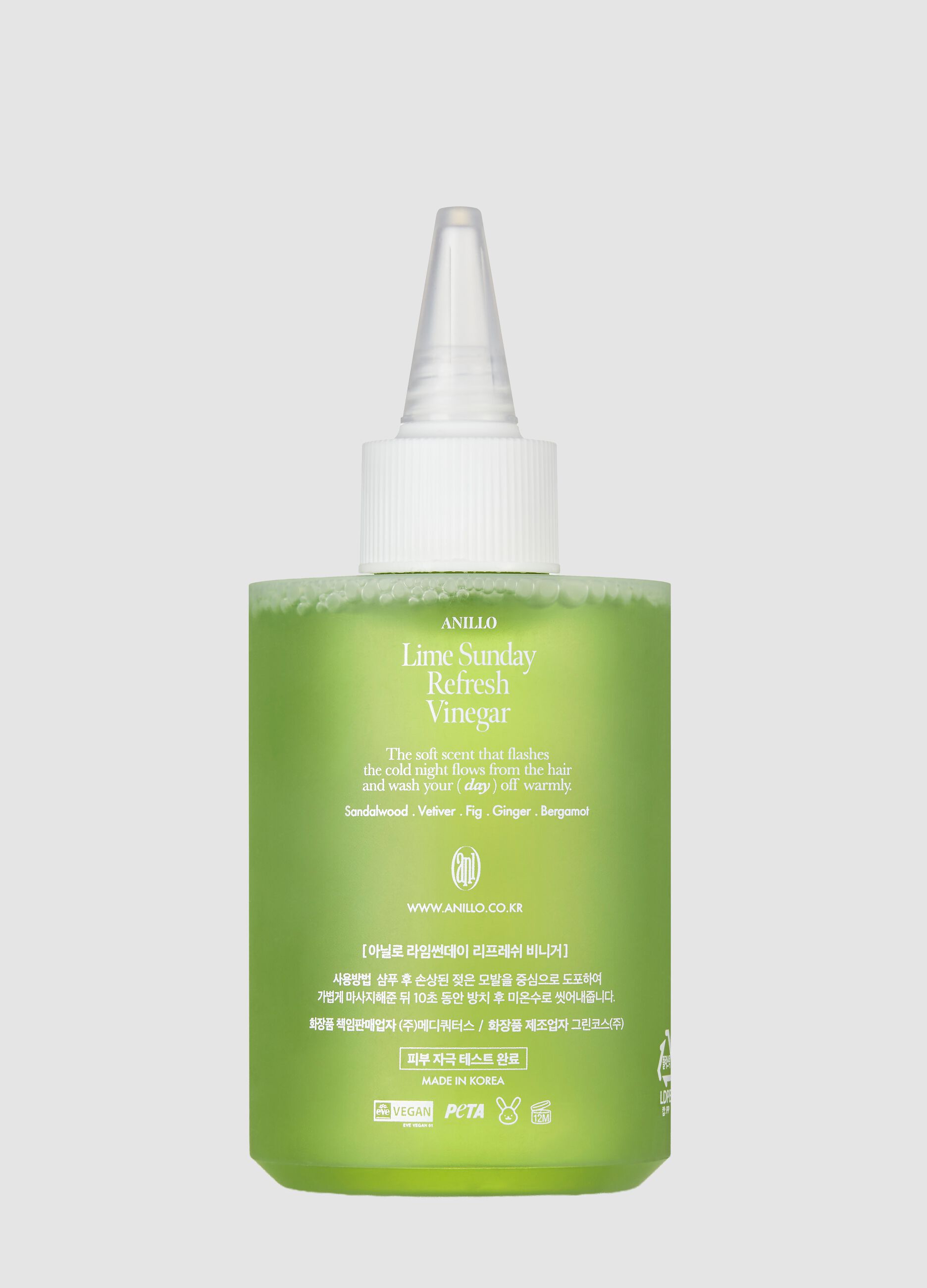 Lime Sunday Refresh Hair Vinegar 200ml - Korean haircare