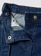 Jeans blu in cotone elasticizzato wide leg con cintura_2