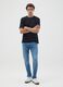 Skinny fit blue denim jeans_0