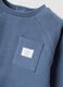 Blue and white pure organic cotton sweatshirt and trousers set_3