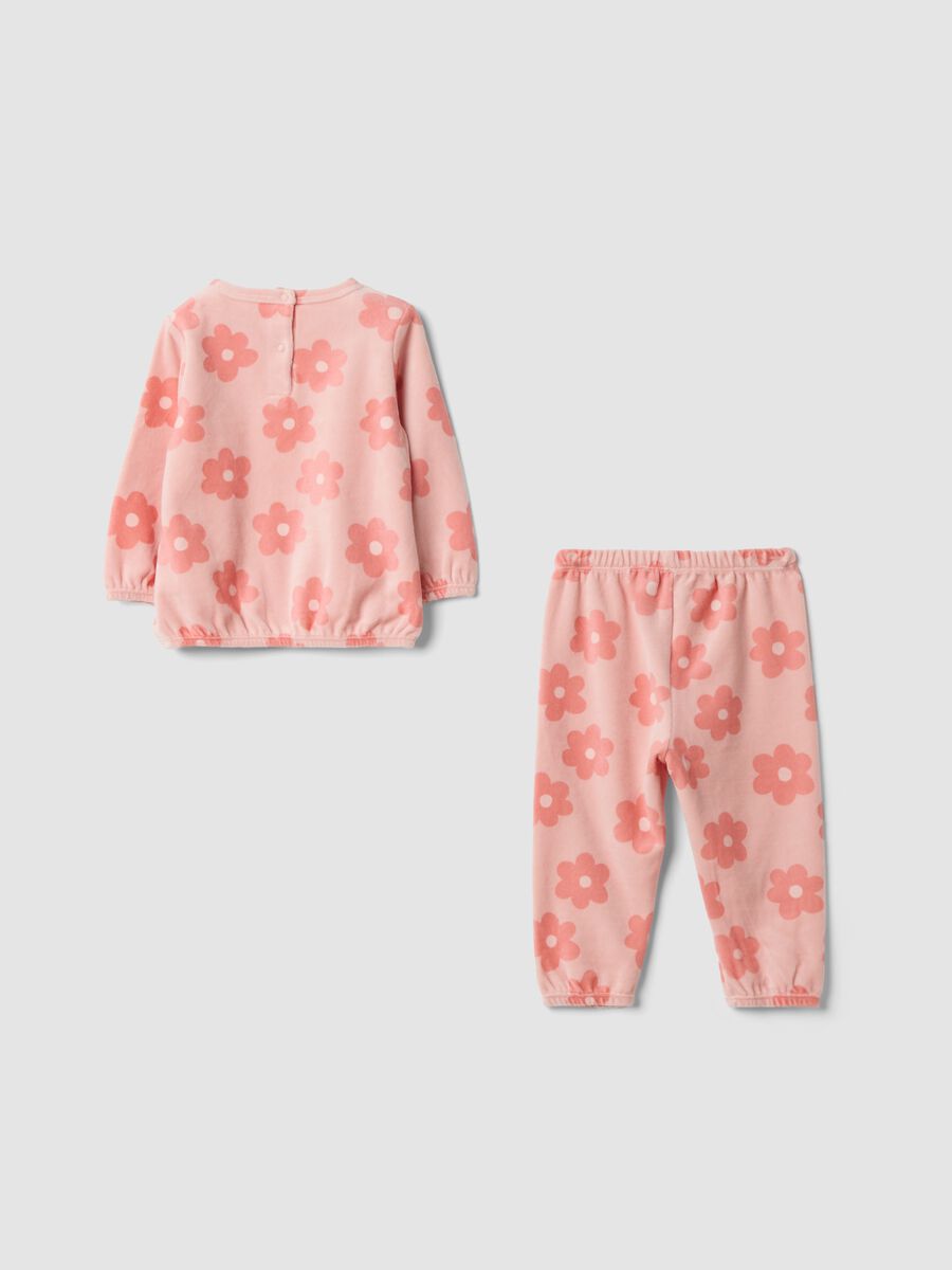 Light pink cotton-blend crew-neck pyjamas_1
