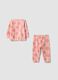 Light pink cotton-blend crew-neck pyjamas_1